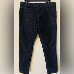 NWOT Quicksilver Men's Kracker Corduroy Jean Pants Tapered Black Gray Size: 32